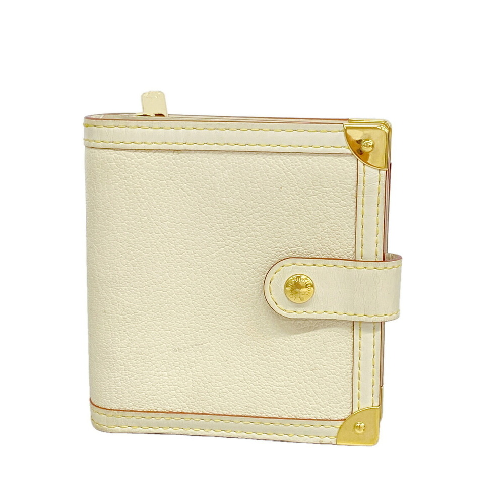 Louis Vuitton Suhali Compact Zip Wallet M91831 Blanc Women's OP026647